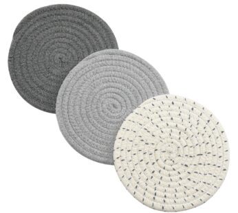 Potholders Set Trivets Set 100% Pure Cotton Thread Weave Hot Pot Holders Set (Set of 3) St