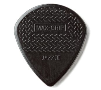 JIM DUNLOP 471P3C Max Grip Jazz III Carbon Fiber Guitar Picks, 6-Pack