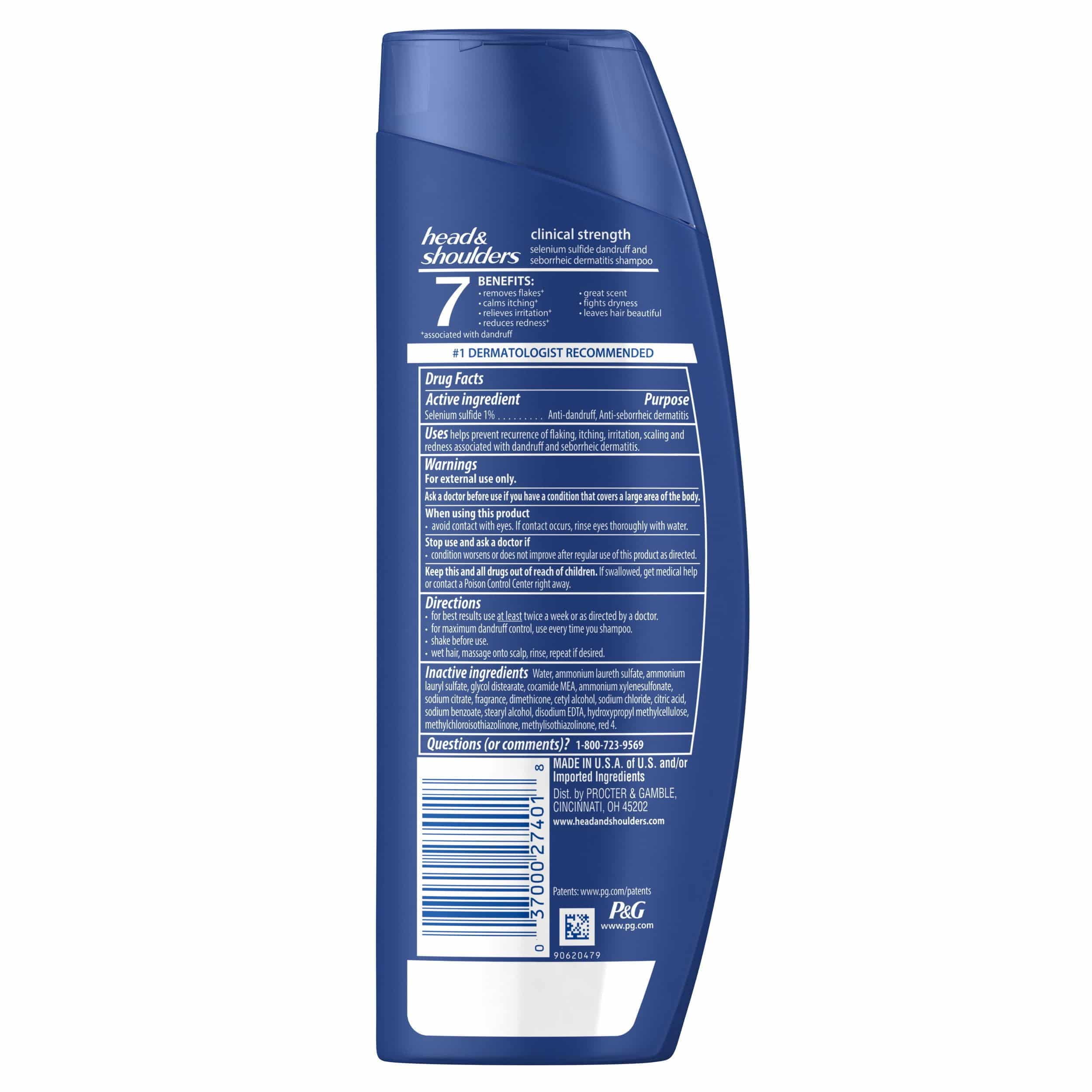 Head and Shoulders Clinical Strength Dandruff and Seborrheic Dermatitis Shamp 13.5 Fl Oz(P - Image 2
