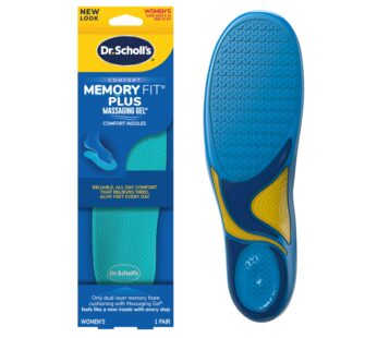 Dr. Scholl’s Memory Fit Plus Massaging Gel, Comfort Insoles, Memory Foam & Gel, All-Day Co