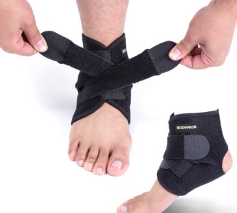 Bodyprox Ankle Support Brace, Breathable Neoprene Sleeve, Adjustable Wrap!