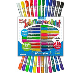 The Pencil Grip Kwik Stix Solid Tempera Paints, Thin Stix Paint Pens, Super Quick Drying,