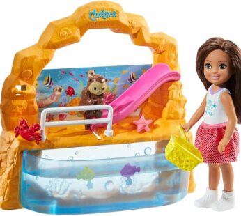 Barbie Club Chelsea Doll and Aquarium Playset, 6-inch Brunette, with Accessories, for 3 to