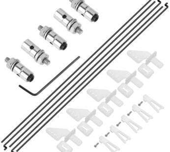 HobbyPark 20pcs Nylon Control Horns 20x11mm + 1.2x21mm Clevis + Pushrod Connector Linkage