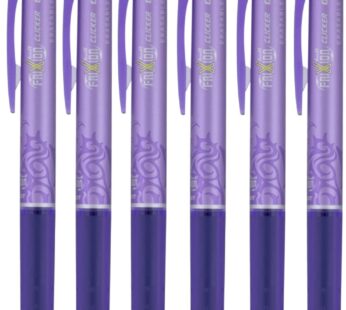 PILOT FriXion Ball Clicker Erasable Gel Ink Retractable Pen, Extra Fine Point, 0.5mm, 6 Co
