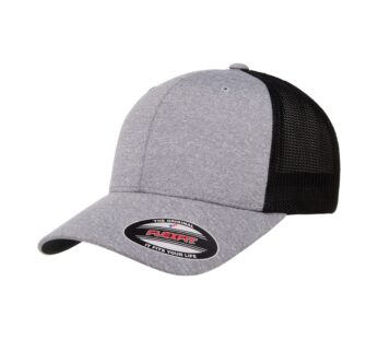 Flexfit Men’s Standard 110 Mesh, Heather Grey/Black, One Size