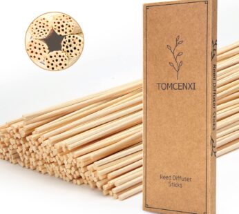 T&C 120PCS Reed Diffuser Sticks,10 Inch Natural Rattan Wood Sticks,Diffuser Refills,Essent