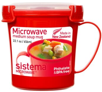 Sistema Microwave Soup Mug with Lid and Steam Release Vent