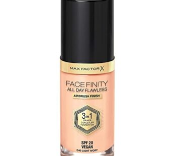 Max Factor Facefinity All Day Flawless 3 In 1 Foundation SPF 20, No. 40 Light Ivory