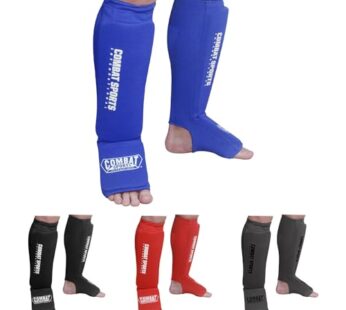 Combat Sports Washable MMA Elastic Cloth Shin & Instep Padded Guards