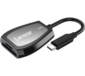 Lexar Professional USB 3.2 Type-C Dual-Slot Reader, Supports SD and microSD UHS-II Cards,