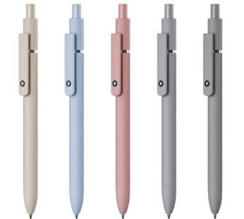 EEOYU 5pcs Quick Dry Ink Gel Pens Fine Point Retractable Roller Ball Pens Black Ink Smooth