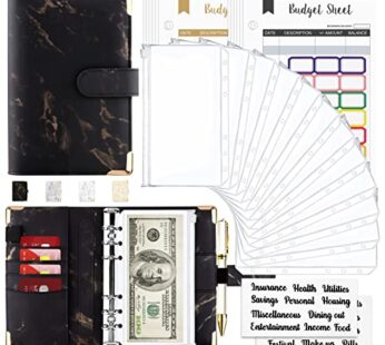 Budget Binder, Budget Binder with Zipper Envelopes, Cash Envelopes for Budgeting, Money Or