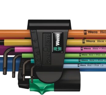 Wera Tools 05073593001 950 SPKL/9 SM N SB Long ARM HEX Key Set, One Size, Multi