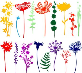 17 Pieces Wildflower Metal Cutting Dies 3D Flower Dies Flower Shape Embossing Scrapbooking