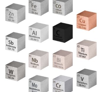 Ripeng 14 Pcs Metal Element Cubes Density Cube Set Element Periodic Table Pure Tungsten Cu