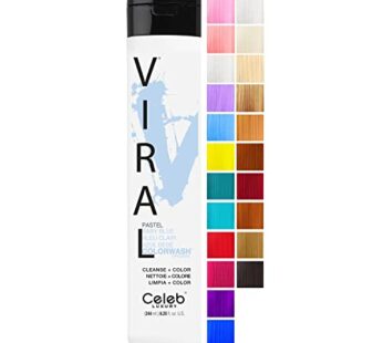 Celeb Luxury Viral Colorwash, Professional Semi-Permanent Hair Color Depositing Shampoo, Pastel Baby Blue