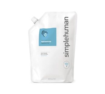 simplehuman Moisturizing Liquid Hand Soap Refill Pouch, 34 Fl Oz (Pack of 1), Fragrance Free, Count