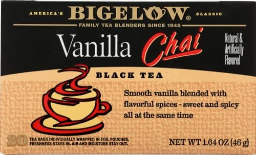 Bigelow B79593 Bigelow Special Blend Vanilla Chai Tea -6x20 Bag