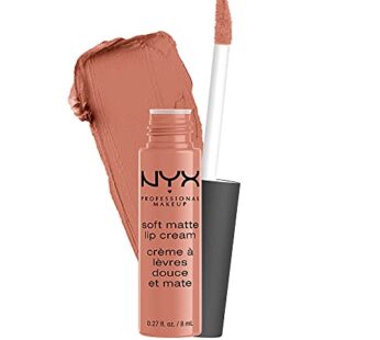 NYX PROFESSIONAL MAKEUP Soft Matte Lip Cream, Lightweight Liquid Lipstick – Athens (Matte Peach Beige)