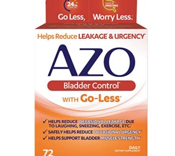 AZO Bladder Control with Go-Less Daily Supplement | Helps Reduce Occasional Urgency, leakage due to laughing, sneezing and exercise??? | 72 Capsules