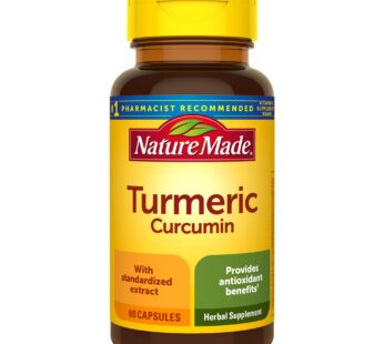 Nature Made Turmeric Curcumin 500 mg, Herbal Supplement for Antioxidant Support, 60 Capsules, 60 Day Supply