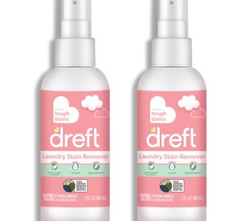 Dreft Stain Remover for Baby Clothes, Fragrance Free and Hypoallergenic Baby Stain Remover Spray, Travel Size Stain Treater, 3 Fl Oz ( Pack of 2)