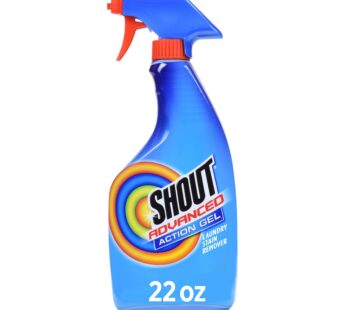 Shout Advanced Laundry Stain Remover Gel, Breaks Down 100+ Types of Tough Stains – 22oz Spray