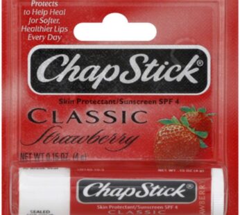 ChapStick Lip Balm Strawberry 0.15 oz (Pack of 12)