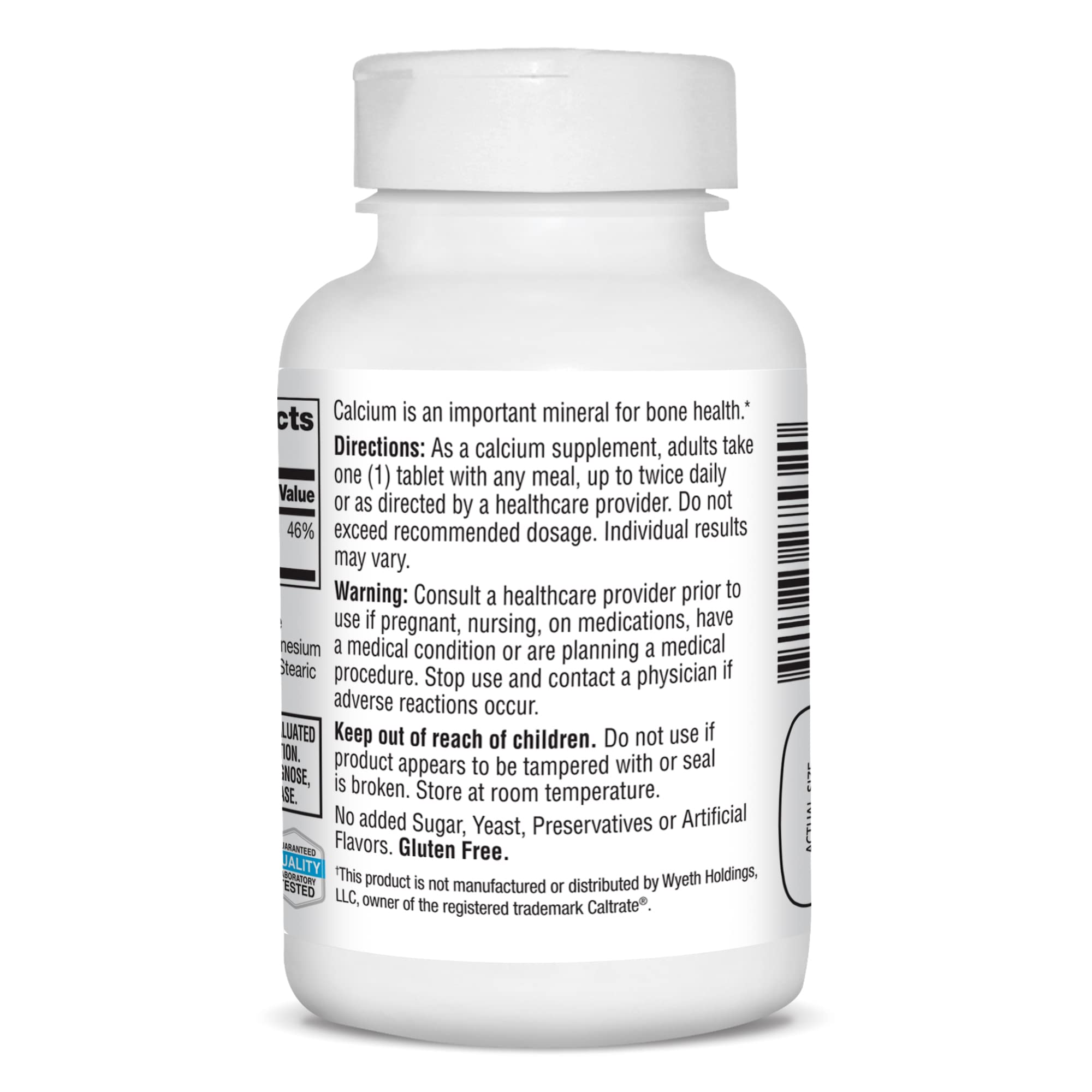 21st Century Calcium Supplement, 600 mg, 75 Count - Image 6