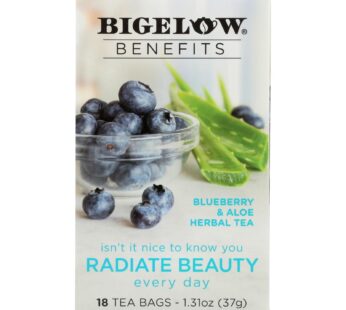 Bigelow Tea Blueberry and Aloe, Radiate Beauty (Pack of 6)