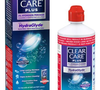 Clear Care Plus Cleaning and Disinfecting Solution with Lens Case, Clear, 12 Fl Oz