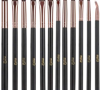 MSQ Eye Makeup Brushes 12pcs Rose Gold Eyeshadow Makeup Brushes Set with Soft Synthetic Hairs & Real Wood Handle for Eyeshadow, Eyebrow, Eyeliner, Blending(without bag)