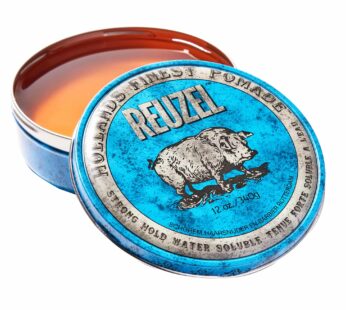 REUZEL Blue Pomade, Strong Hold, Water Soluble, vanilla Wood, 12 Oz