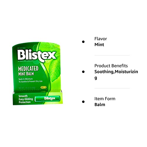Blistex Lip Balm SPF 15 Mint, 0.15 Ounce Pack of 5 - Image 10
