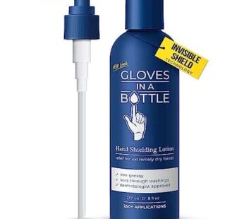 Gloves In A Bottle Shielding Lotion, Relief for Eczema and Psoriasis, (8 Fl Oz) with Pump