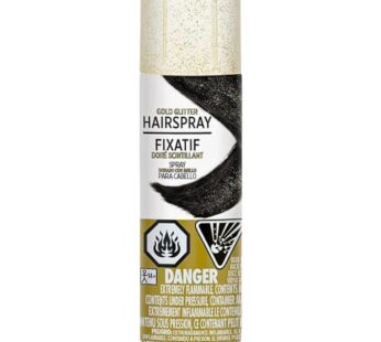 Hypo-Allergenic Glitter Gold Hair Spray – 3 oz. – Perfect Party Accessory, 1 Pc.