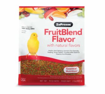 ZuPreem FruitBlend Flavor Pellets Bird Food for Very Small Birds, 2 lb – Daily Blend Made in USA for Canaries, Finches