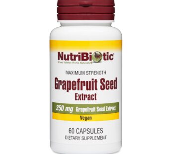 NutriBiotic ? Grapefruit Seed Extract Capsules 250 mg, 60 Count – Maximum Strength with Bioflavonoids