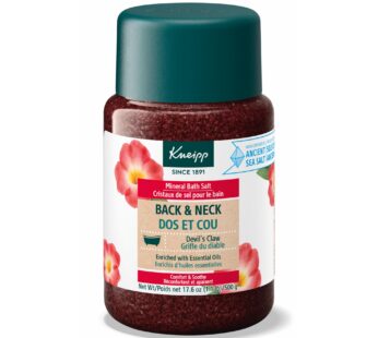 Kneipp Back & Neck Devils Claw Mineral Bath Salt – Soothe & Release Tension – 17.6 oz – Up to 10 Baths
