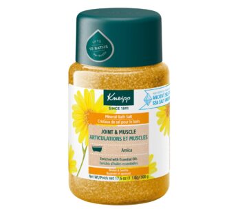 Kneipp Joint & Muscle Mineral Bath Salt with Arnica – Rejuvenate Joints & Muscles – 17.6 oz – Up to 10 Baths