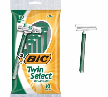 BIC Men’s Twin Select Disposable Razor, Sensitive Skin, 10 count (Pack of 3)