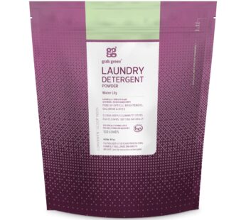 Grab Green Natural 3-in-1 Laundry Detergent Powder, Water Lily, 100 Loads