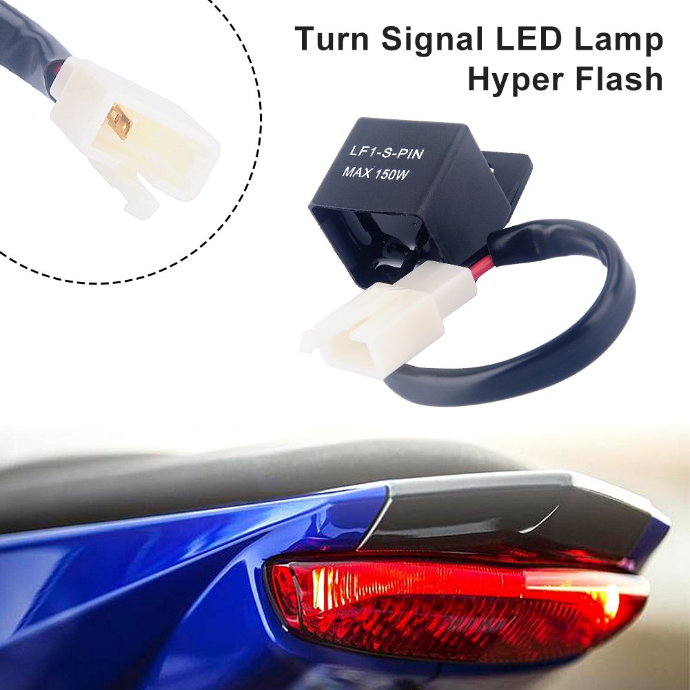 2-Pin LED Flasher Relay, 12V Electronic Fix for Hyper Flash with LED Turn Signals, for Motorcycles and Cars - Image 2