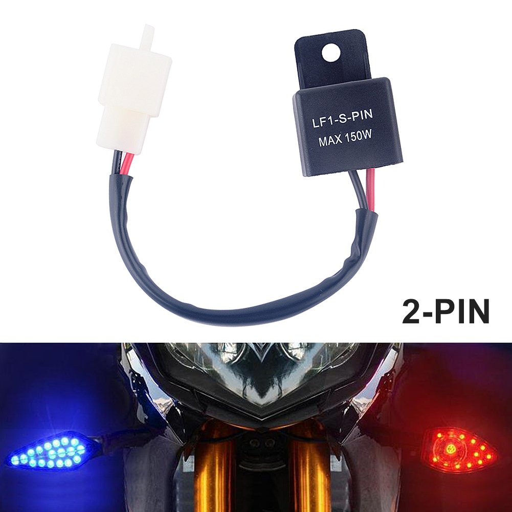 2-Pin LED Flasher Relay, 12V Electronic Fix for Hyper Flash with LED Turn Signals, for Motorcycles and Cars - Image 3