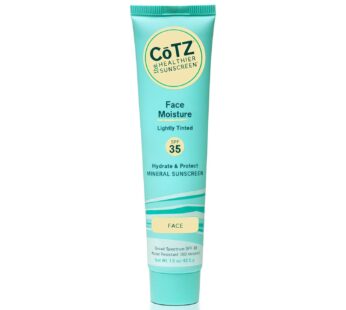 CoTZ Face Moisture Lightly Tinted Mineral Sunscreen Broad Spectrum SPF 35; 1.5 oz / 42.5 g