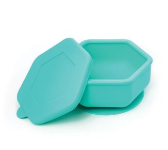Tiny Twinkle Silicone Suction Bowl with Lid for Baby and Toddler – 100% Silicone – BPA Free – Microwave Safe – Suction Bowls For Baby, Snack Containers For Toddlers (Mint)