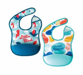 Tiny Twinkle Silicone Bibs for Babies 6-24 Months | Waterproof & Mess-Proof Feeding Bibs with Food Catcher Pocket | Baby Led Weaning, Toddler Essentials for Boys & Girls | Baby Shower