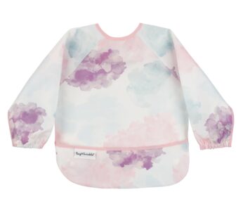 Tiny Twinkle Long Sleeve Bib for Babies & Toddlers | Waterproof Smock Bib for Eating | Machine Washable & Mess-Proof Feeding Essentials | Newborn Shower Gift (Cotton Candy, 6?24M)