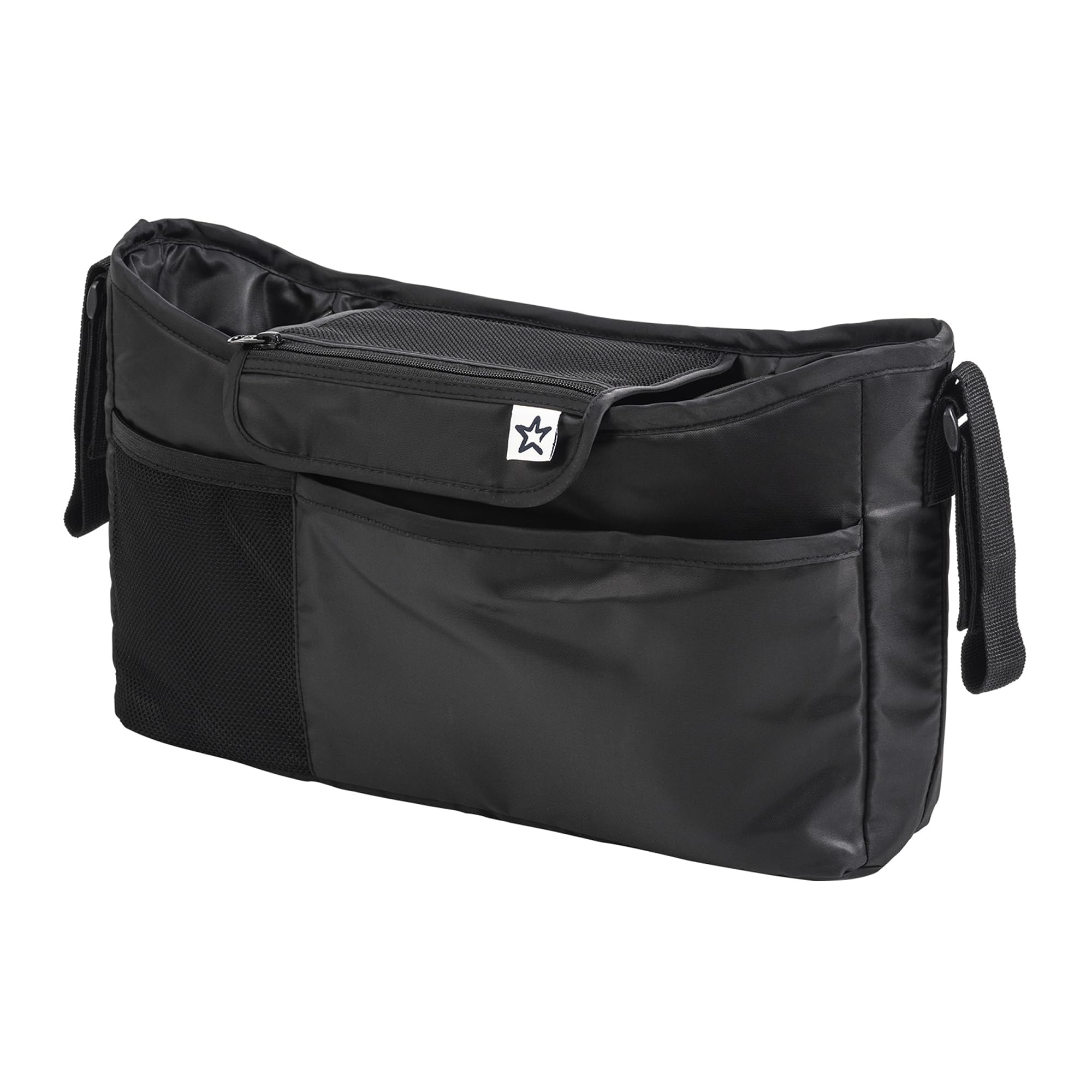 Tiny Twinkle Universal Stroller Organizer with Adjustable Strap - Waterproof Stroller Caddy Fits Baby Jogger, Nuna, Graco, Donna and Bugaboo Strollers_Black_ - Image 2